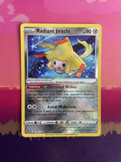 Pokemon Card Radiant Jirachi 120/195 Silver Tempest Holo Rare Near Mint - Image 1