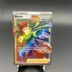 Brawly 212/198 Chilling Reign Full Art Secret Rainbow Rare Pokemon Card NM - Image 1