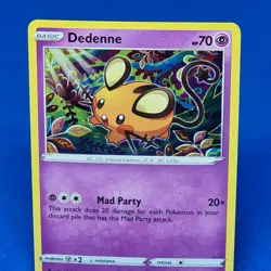 Dedenne Black Star Promo SWSH080 Pokemon Card 2021 Tcg Ccg - Image 3