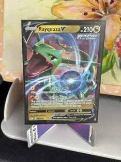 Rayquaza V - 100/159 Swsh07: Crown Zenith Holo Rare V Pokemon Card TCG LP/NM - Image 1