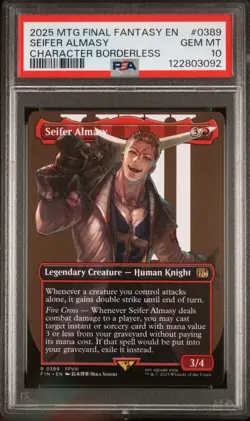 2025 MTG FINAL FANTASY CHARACTER BORDERLESS #0389 SEIFER ALMASY PSA 10 - Image 1
