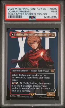2025 MTG FINAL FANTASY JOSHUA, PHOENIX'S DOMINANT/PHOENIX, WARDEN OF FIRE PSA 9 - Image 1