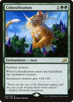 Colossification 1x FOIL IKO MTG Ikoria Rare MINT green - Image 1