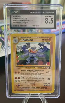 Pokemon 2000 Machamp 43 WotC League Black Star Promo NM/M 8.5 CGC - Image 1
