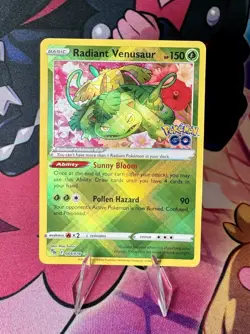 Radiant Venusaur Radiant Rare Pokemon GO 004/078 NM - Image 1