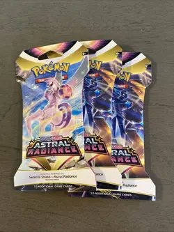 Pokemon TCG Astral Radiance Sleeved (3) Booster Packs New/sealed 820650850240 - Image 1