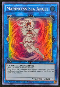 Marincess Sea Angel 1996 1st Edition Super Rare Holo Yugioh Card RIRA-ENSE4 (NM) - Image 1