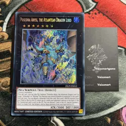 YuGiOh Poseidra Abyss Atlantean Dragon Lord 25LP Secret Rare WC 2025 Limited Pac - Image 1