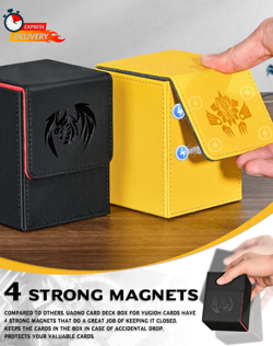 Card Deck Box for Yugioh MTG, 100+ Deck Case with 2 Dividers, PU Leather Storage - Image 5