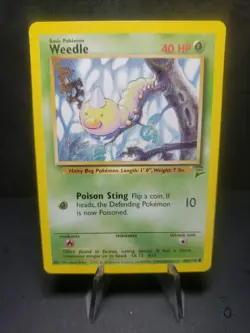 Weedle 100/130 - Base Set 2 - Common Pokemon Card -(LP) 2000 - Image 1