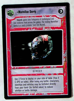 Martellian Savrip CCG Card - Star Wars Premier Set - Decipher - 1995 - Image 1
