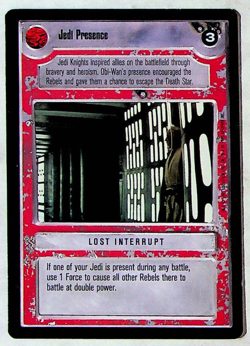 Jedi Presence CCG Card - Star Wars Premier Set - Decipher - 1995 - Image 1