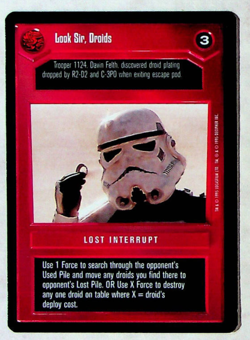 Look Sir, Droids CCG Card - Star Wars Premier Set - Decipher - 1995 - Image 1