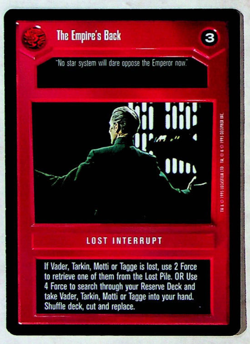 The Empire's Back CCG Card - Star Wars Premier Set - Decipher - 1995 - Image 1
