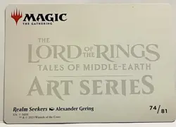 Realm Seekers Art Card (Gold-Stamped Signature) - Art Series: LOTR - Image 2