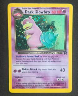 Dark Slowbro 12/82 Team Rocket Unlimited 2000 Pokemon Card Holo Rare LP Swirl - Image 1