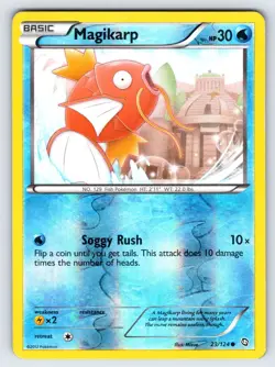 Magikarp 23/124 2012 B&W Dragons Exalted Pokemon Card Reverse Holo Common Lp/Mp - Image 1