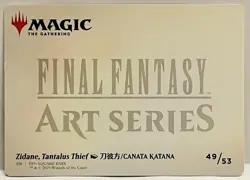 Zidane, Tantalus Thief Art Card -#49/53- Art Series: FINAL FANTASY-Regular-NM - Image 2