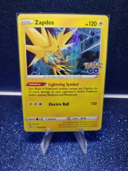 Zapdos 029/078 - Pokemon GO - Holo Rare Pokemon Card - Near Mint (NM) - Image 1