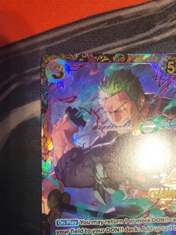 One Piece TCG Roronoa Zoro OP09-076 Top 16 Regional Championship Card - Image 2