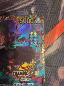 One Piece TCG Roronoa Zoro OP09-076 Top 16 Regional Championship Card - Image 3