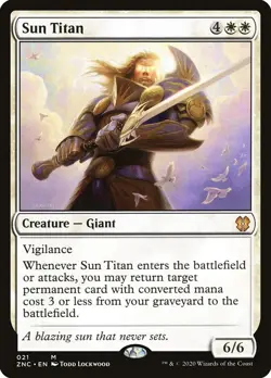 MTG - Sun Titan - Zendikar Rising Commander - X1 - (NM) - - Image 1