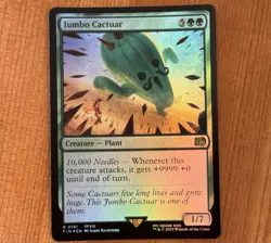 Jumbo Cactuar, R 0191, NM Rainbow Foil, MTG Final Fantasy VIII, FIN - Image 1
