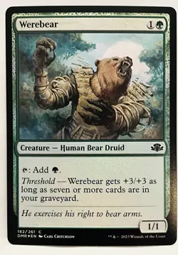 Werebear -#182-MTG- Dominaria Remastered (DMR)-FOIL-NM - Image 1