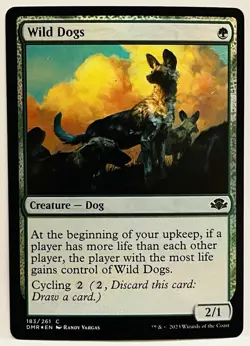 Wild Dogs -183-MTG-Dominaria Remastered-FOIL-LP - Image 1