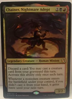x1 Chainer, Nightmare Adept - Foil M MTG Commander 2019 M/NM, English - Image 1
