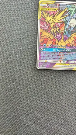 Pokemon - Moltres Zapdos & Articuno GX Hidden Fates SM210 - Stained Glass Promo - Image 5