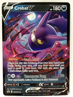 Crobat V SWSH110 Ultra Rare Pokemon Black Star Promo NM - Image 1
