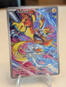 PokÃ©mon TCG Zeraora 151/142 Stellar Crown Holo Card Illustration Rare Full Art - Image 1