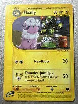 2002 Flaaffy Christmas Tree Pokemon Expedition  77/165 Card LP - Image 1