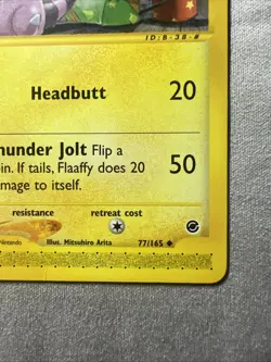 2002 Flaaffy Christmas Tree Pokemon Expedition  77/165 Card LP - Image 4