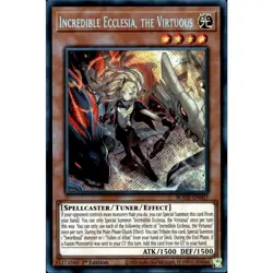 BODE-EN007 Incredible Ecclesia, The Virtuous Secret Rare 1st Edition YuGiOh Card - Image 1