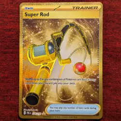 Pokemon Card Super Rod 276/193 Paldea Evolved Full Art Gold Hyper Rare NM-MINT - Image 1