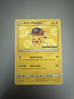 Ash's Pikachu 2017 Pokemon Sun & Moon Black Star Promo #SM111 * Near Mint - Image 1