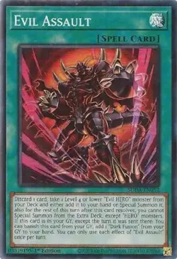 Yugioh! LP Evil Assault - SUDA-EN052 - Super Rare - 1st Edition Lightly Played,  - Image 1