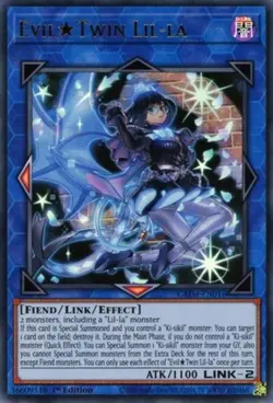 Yugioh! LP Evil Twin Lil-la - GEIM-EN016 - Ultra Rare - 1st Edition Lightly Play - Image 1