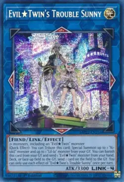 Yugioh! LP Evil Twin's Trouble Sunny - MP22-EN216 - Prismatic Secret Rare - 1st  - Image 1