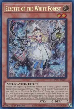 Yugioh! LP Elzette of the White Forest - INFO-EN014 - Secret Rare - 1st Edition  - Image 1