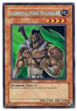 Yugioh! LP Elemental Hero Wildheart - GSE-EN001 - Secret Rare - Limited Edition  - Image 1