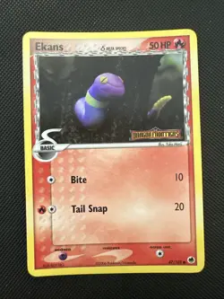 1x LP Ekans 47/101 Reverse Holo Delta Species EX Dragon Frontiers Pokemon Card - Image 1