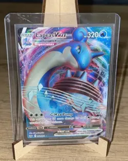 PokÃ©mon TCG Lapras VMAX Holo Ultra Rare Card Sword & Shield Base Set 050/202 - Image 2