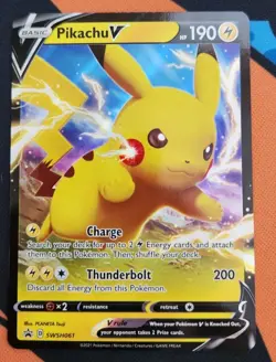 Pikachu V SWSH061 - Black Star Promo - Ultra Rare Pokemon Card - Near Mint (NM) - Image 1