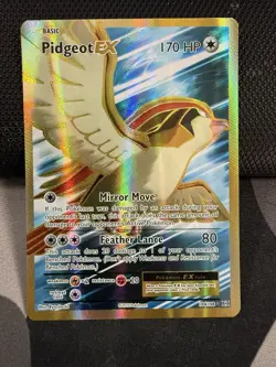 PokÃ©mon TCG XY Evolutions Pidgeot EX 104/108 Full-Art Ultra Rare Holo Card NM - Image 1