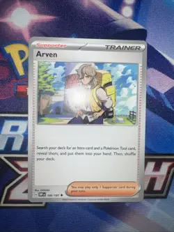 PokÃ©mon TCG Arven Card 186/197 Obsidian Flames Uncommon Near Mint Condition - Image 1