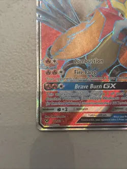 PokÃ©mon Entei GX TCG Full Art Holo Card Shining Legends 71/73 Ultra Rare - Image 3