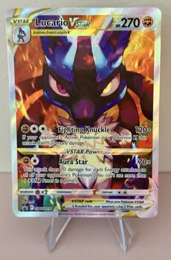 Lucario VSTAR SWSH291 Holo Alt Art Black Star Promo Pokemon TCG Card NM/M - Image 1
